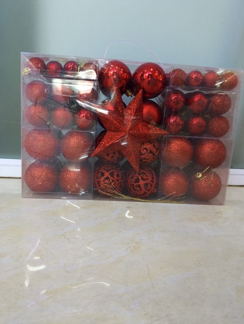 101 Piece Shatterproof Christmas Ball Ornaments Set with a Star