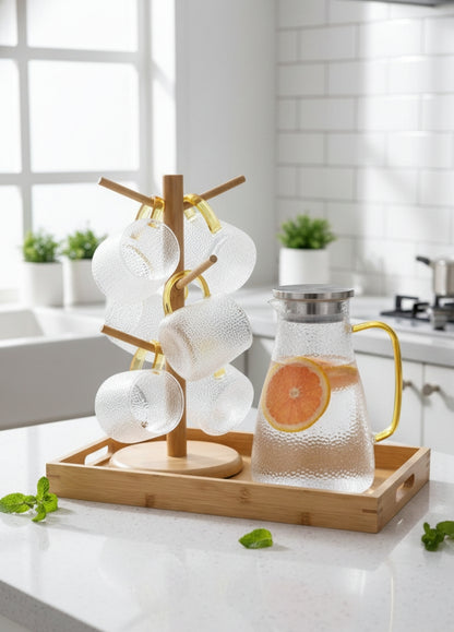 Snowflake Transparent Teapot And Beverage Jug Set
