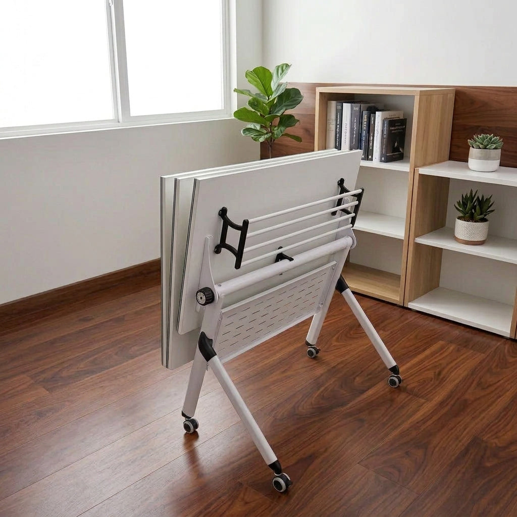 1.2m Mobile Foldable Office Training Desk with Locking Castor Wheels