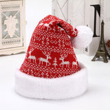Deer Knitted Wool Plush Christmas Hat