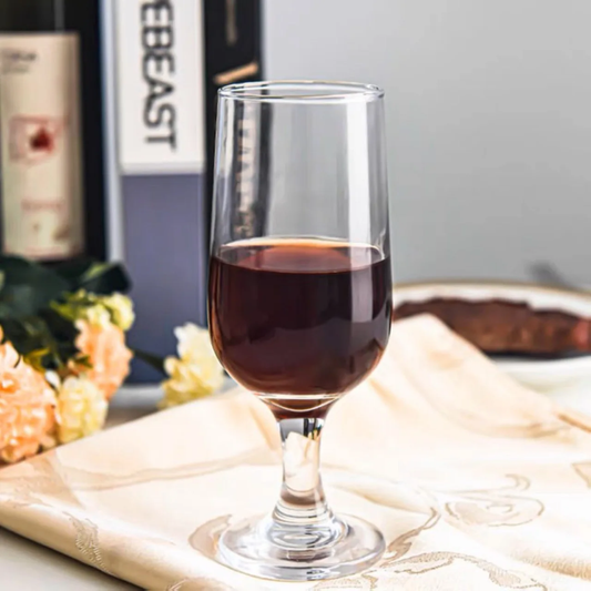 Clear polycarbonate short stem goblet glass 20×8×7cm – durable shatterproof wine and cocktail glass