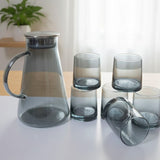 Borosilicate Glass Canvas Jug And 6-Piece Glass Set
