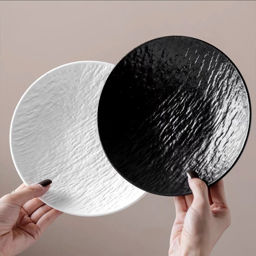 Rock Stone Texture Ceramic Steak Plate 10 Inch
