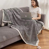 Bohemian knitted throw blankets