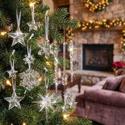 Transparent Christmas Tree Ornaments in Assorted Snowflake, Star, Icicle and Crystal-Inspired Designs for Festive Decorations available in Nairobi, Kenya