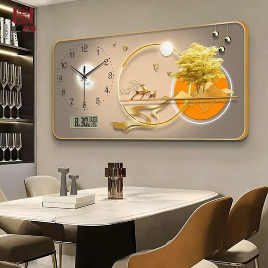 Modern digital wall clock with bright clear display