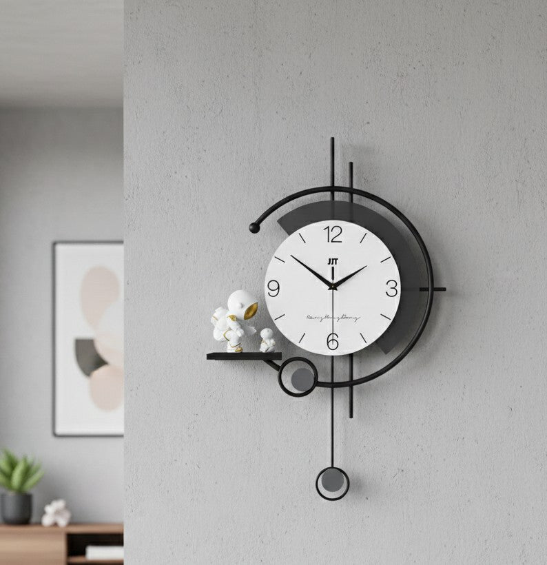 Astronaut themed decorative wall clock for bedroom or living room décor