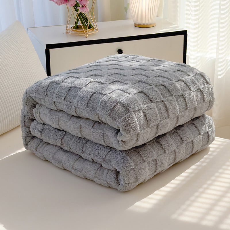Textured Fleece Blanket 180 × 220 cm