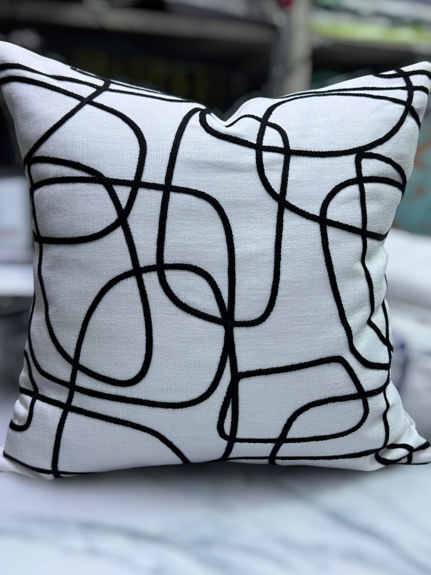 Black and White Decorative Pillow Covers