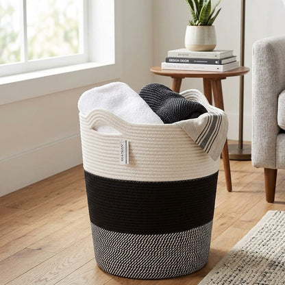 Cotton Rope Basket Storage Organizer
