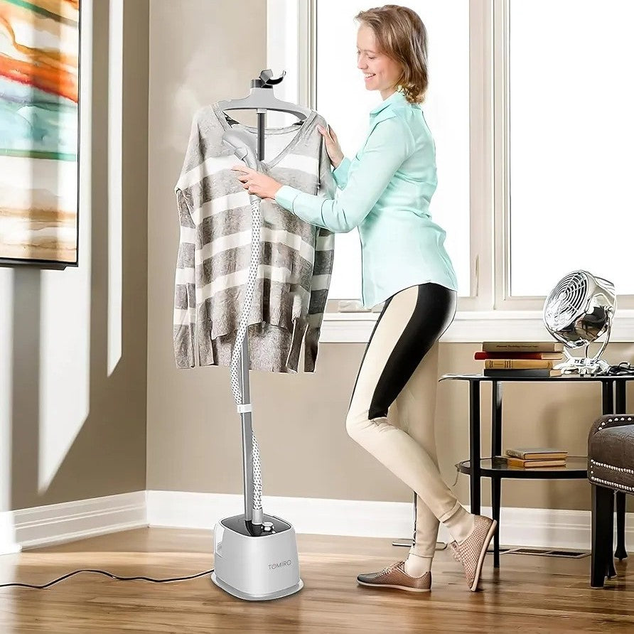 1800W Standing Garment Steamer with Ironing Board 1.8L