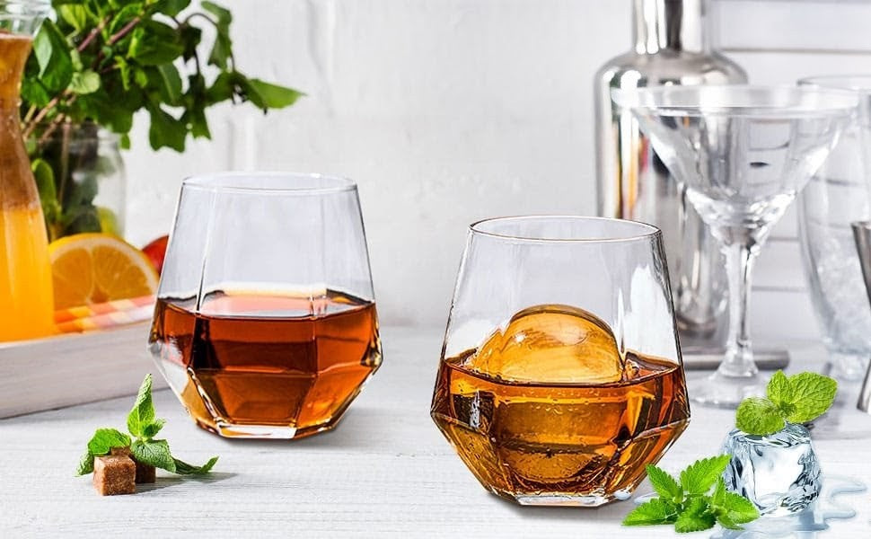 300ml Hexagonal Stemless Whisky Glass
