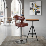 Padded Adjustable Height Barstool