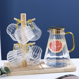 Glass Decanter Kettle Cups Set