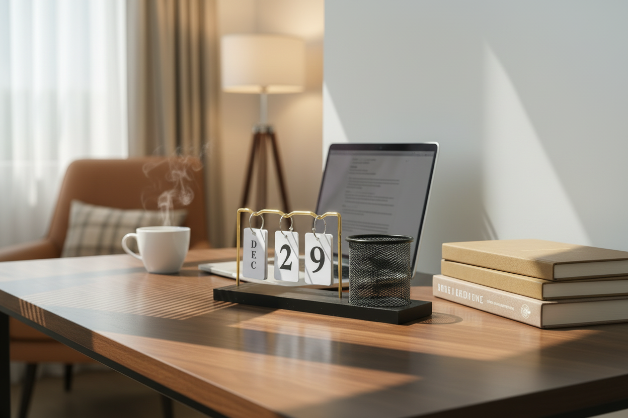 Desk Calendar & Pen Holder