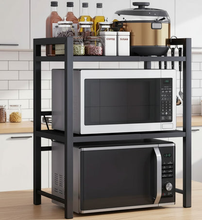 Double Layer Adjustable Microwave Stand