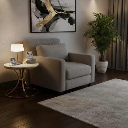 Marble Top  Side Table with golden  Metallic Stand