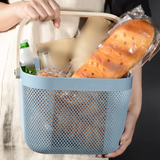 Storage Basket With Mesh & Wooden Handle