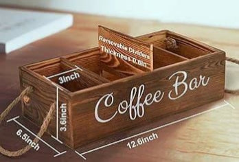 Wooden coffee/Tea Organizer
