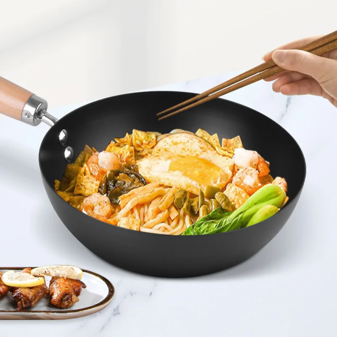 Coated Deep Frying Pan With Lid
