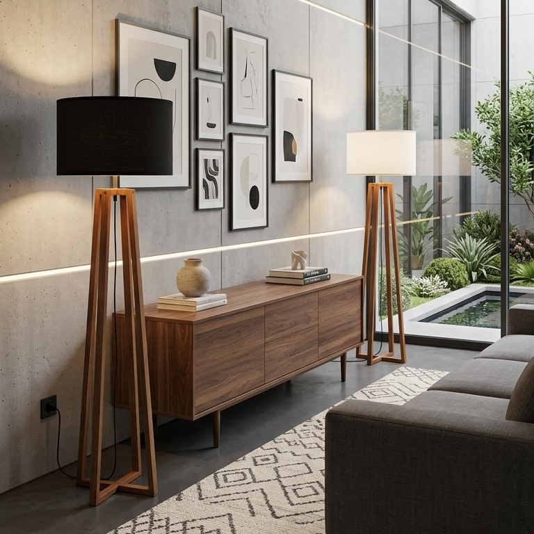Wooden Floor Lamp