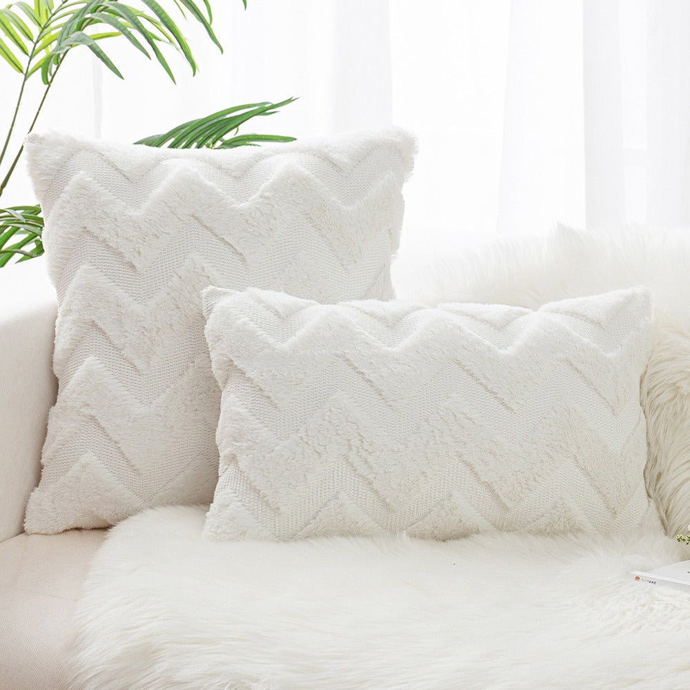 2Pcs Soft Solid Couch Pillowcases