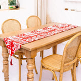 Christmas Knitted Fabric Tablecloth Runner