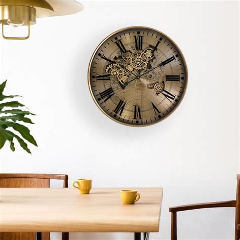 60cm Round Vintage Gear Wall Clock