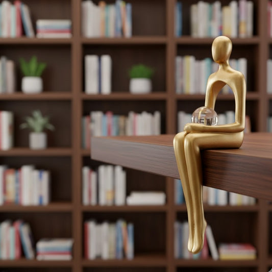 Resin abstract thinker statue for home or office décor, made of durable high-quality resin.