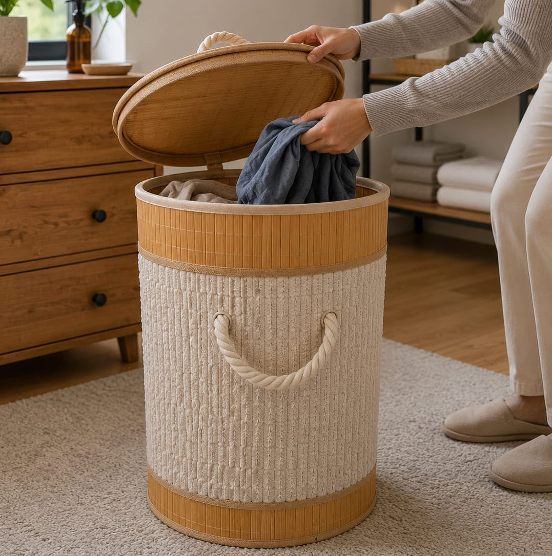 Foldable Bamboo Laundry Basket