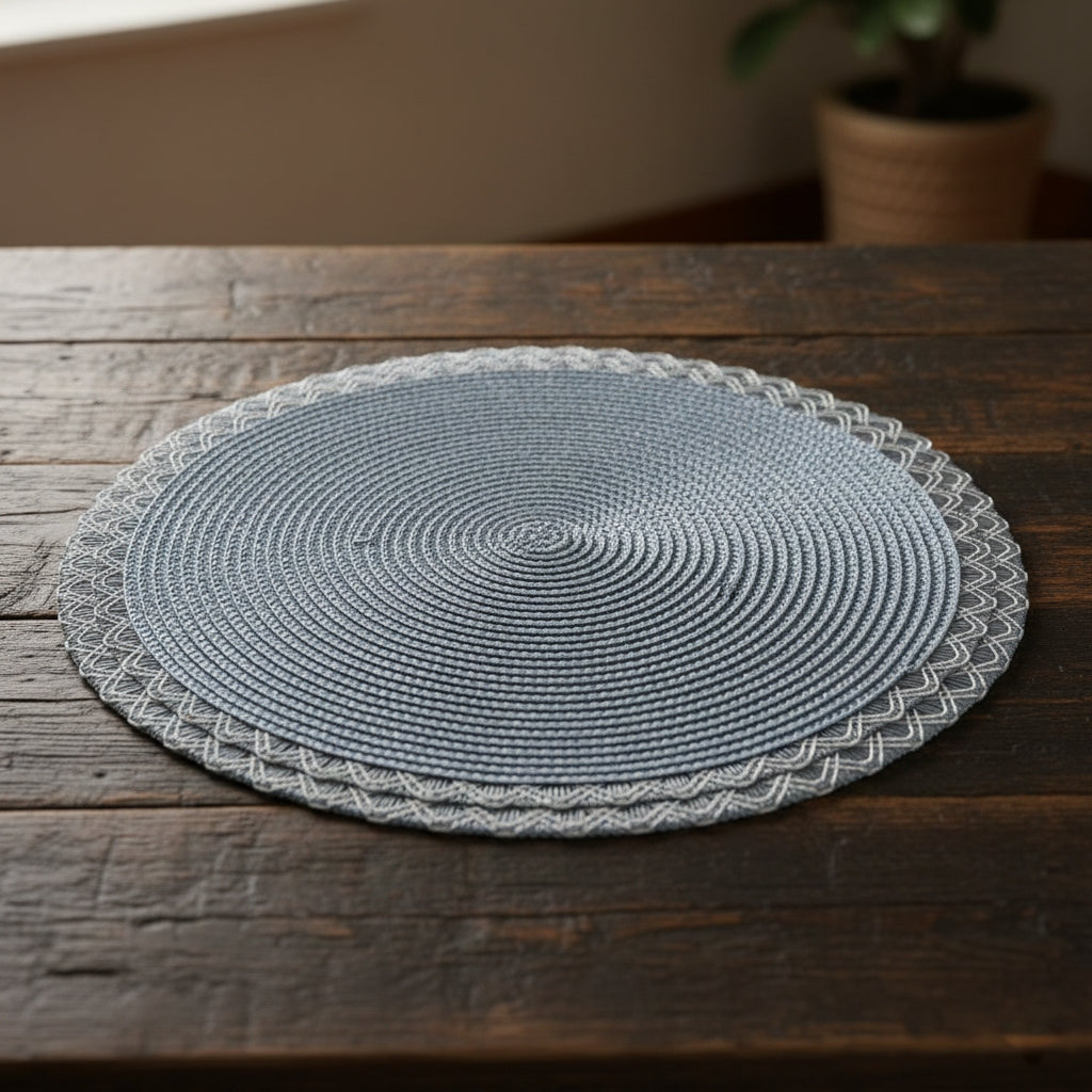 Set of 6 woven table mats, 38 cm, wipeable and stylish