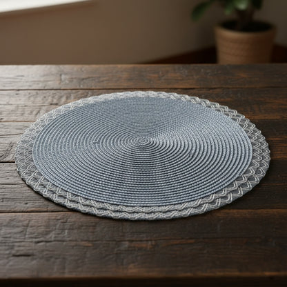 Set of 6 woven table mats, 38 cm, wipeable and stylish