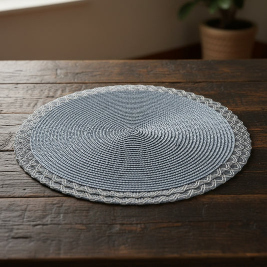Set of 6 woven table mats, 38 cm, wipeable and stylish