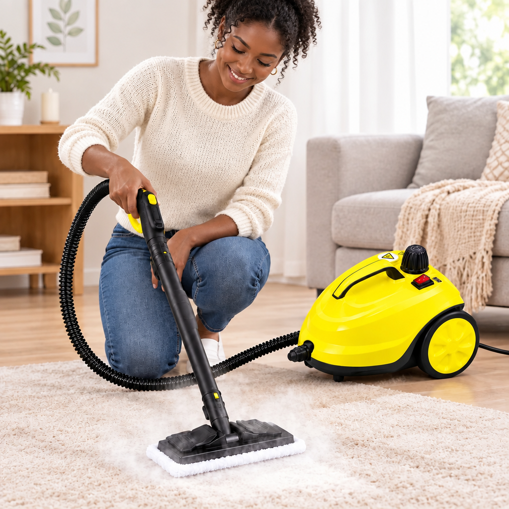 2000W Multi Purpose Steam Cleaner with Rolling Wheels
