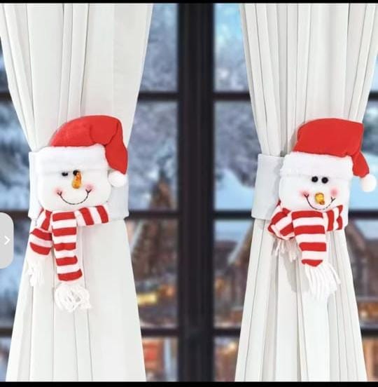 2Pcs Christmas Curtain Buckle Holder