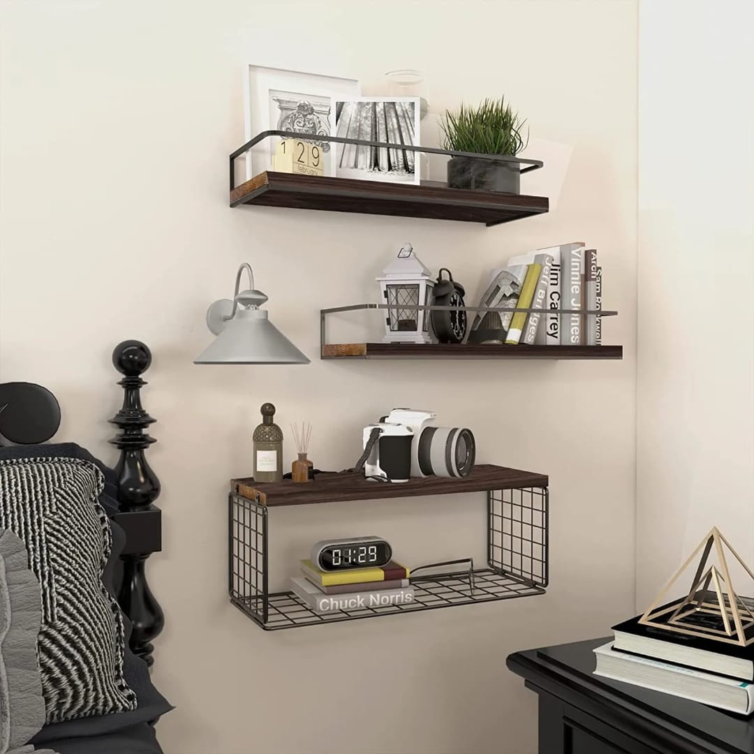 Hanging Rack Organizer with Hooks and Basket