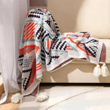 Nordic Knitted Throw Blanket