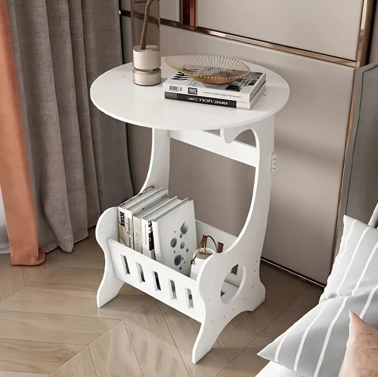 Mini Round Side Table / Bedside Table
