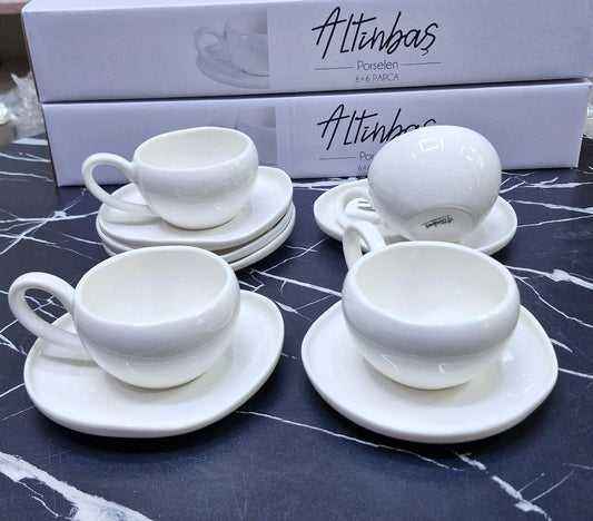 12pcs Porcelain Cup and Saucer Set