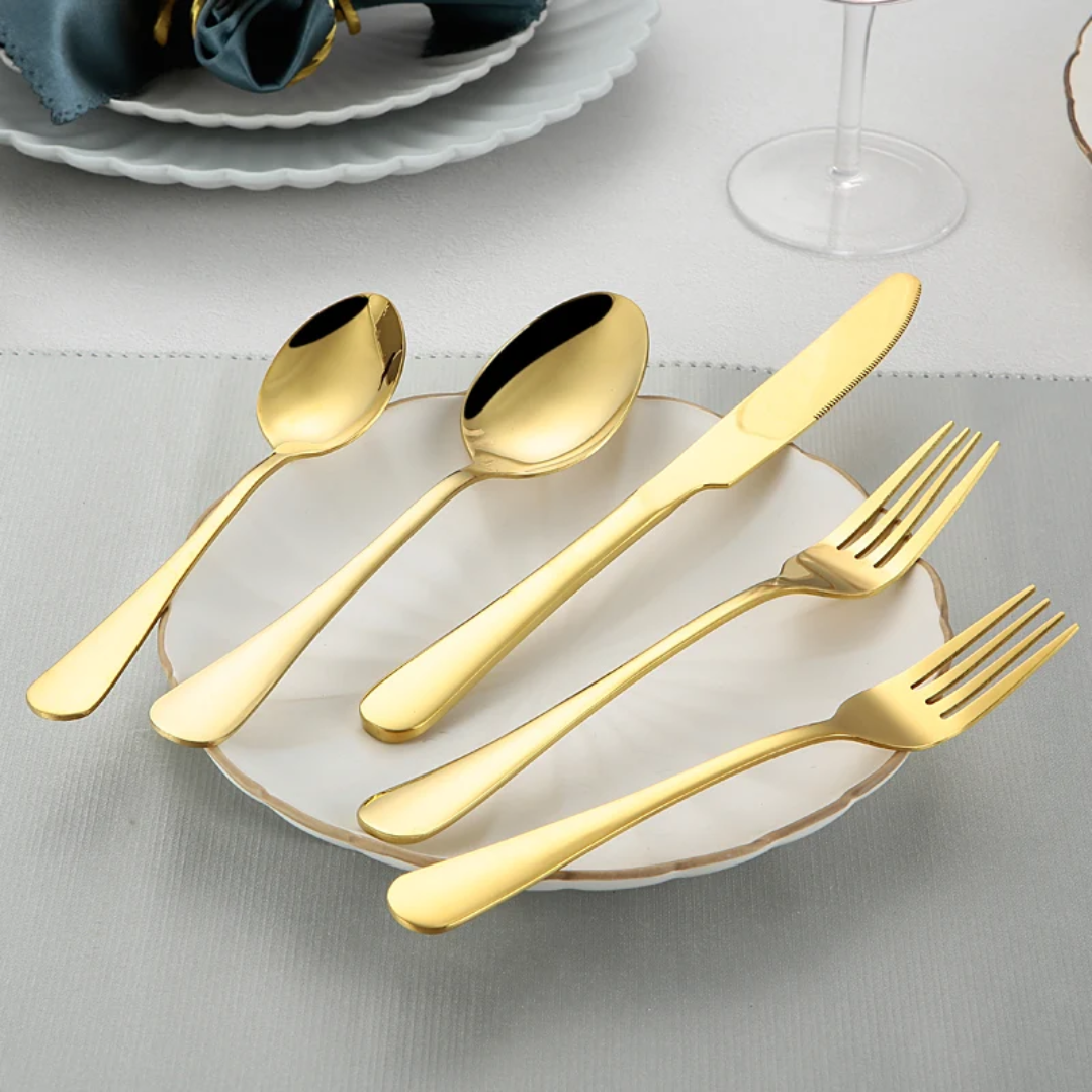 24 Pcs Gold Curtley Set