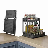 2 Tier Foldable Kitchen Spice Rack
