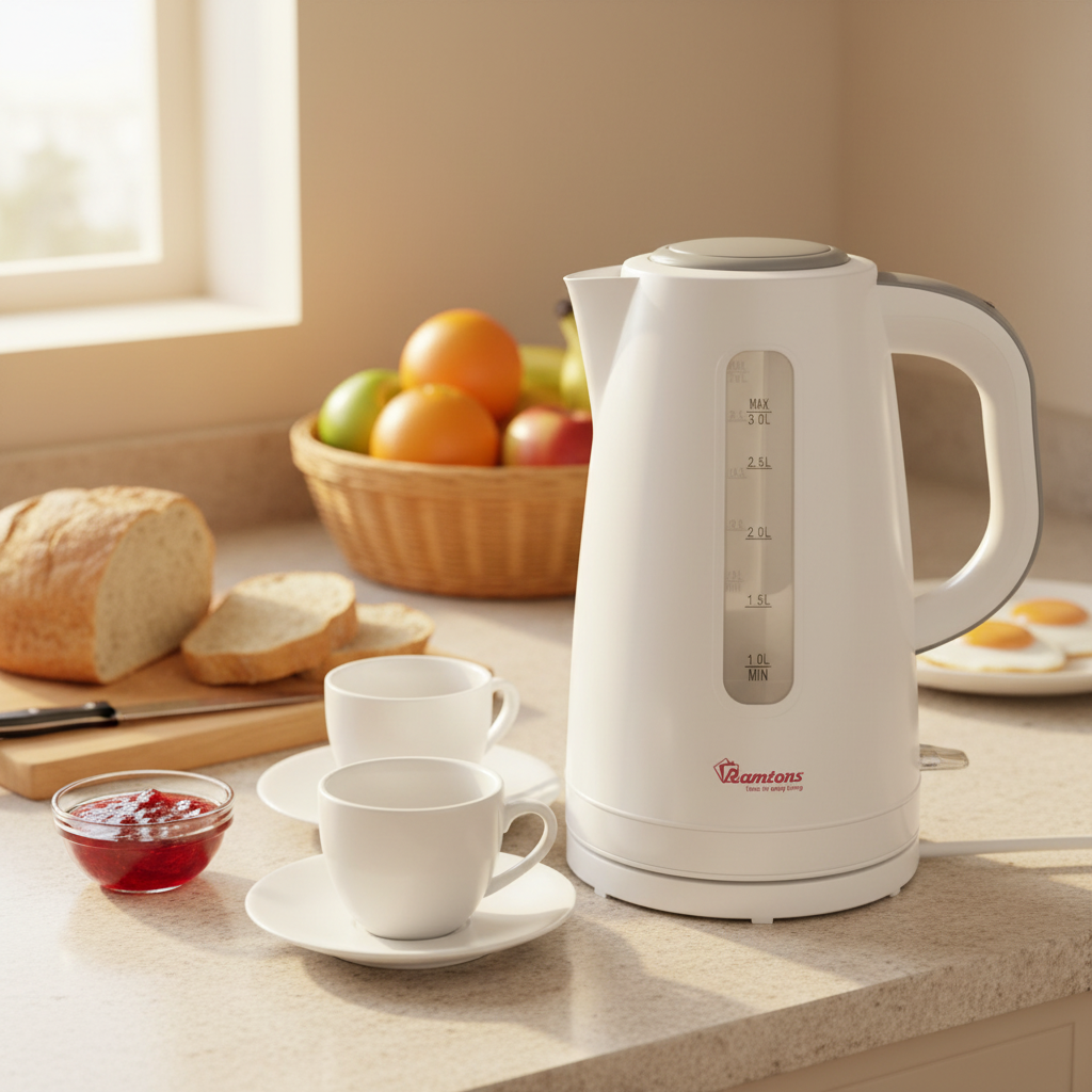 Ramtons 3 litre electric kettle with cordless design and water level gauge