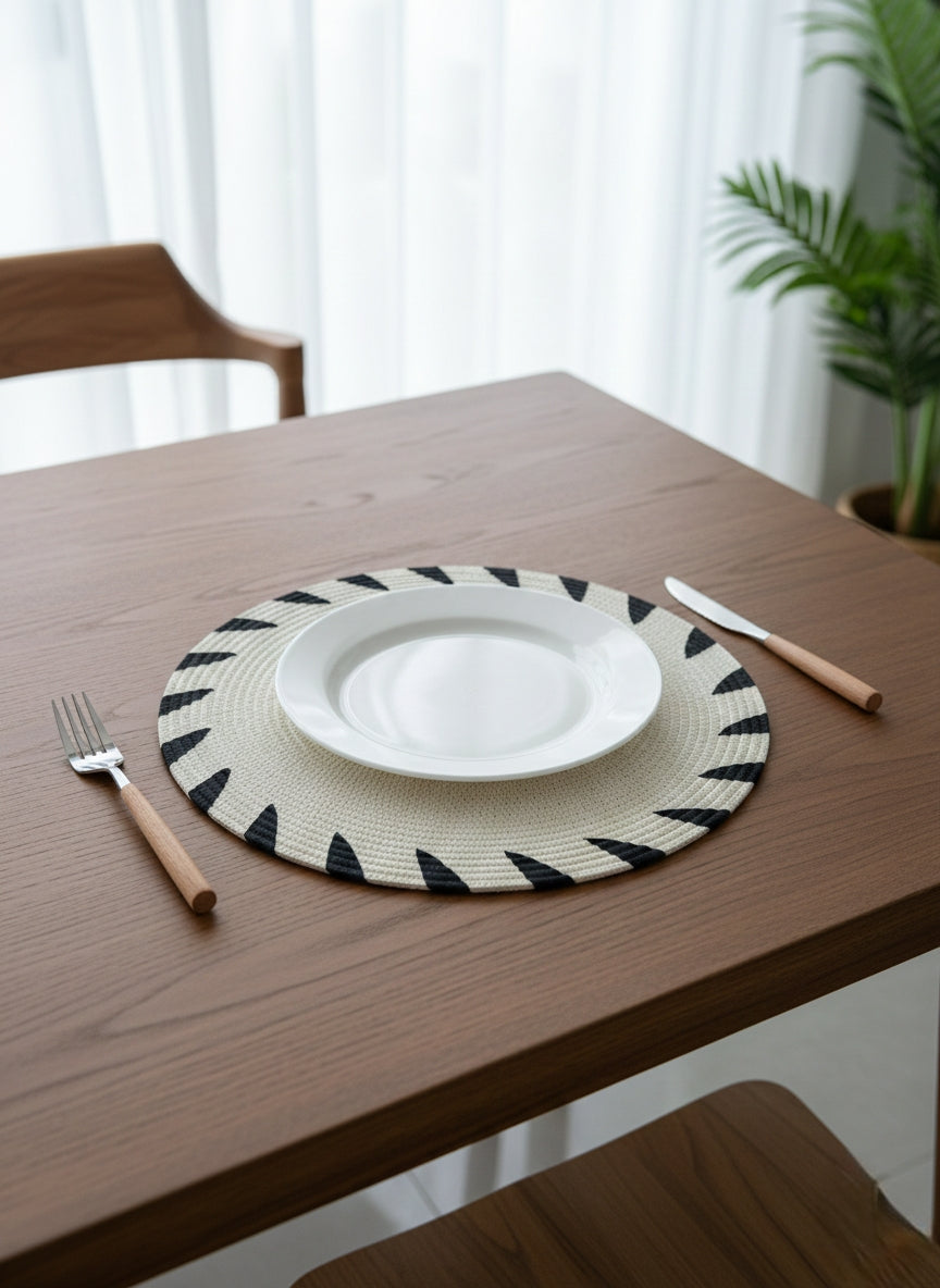 Round Elegant Braided Table Mats