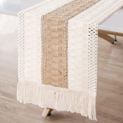 Bohemian Style Table Runner with Tassels