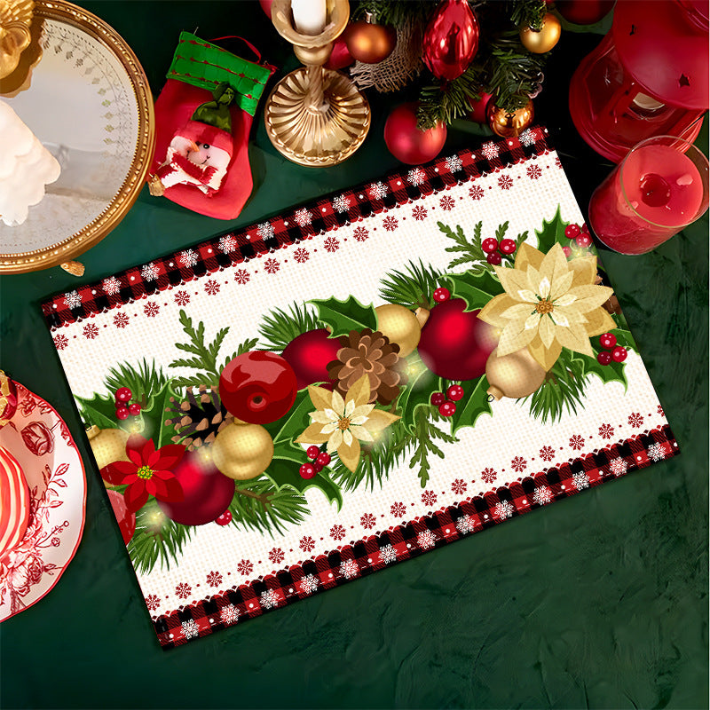 6Pcs Christmas Table Mats Set