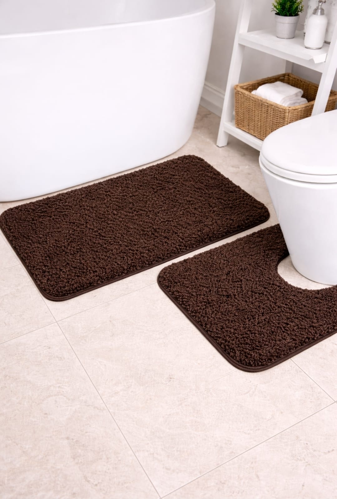2-Piece Ultra-Soft Plush Bath Mat Set