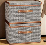 Foldable Fabric Storage Box With Flip Lid