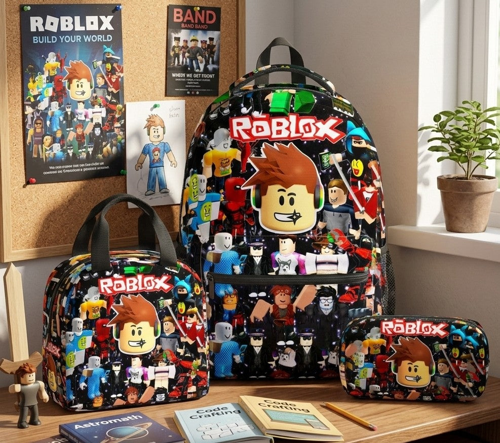 3-in-1 Roblox Themed Backpack Set
