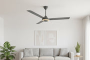 56-inch brown ceiling fan with high airflow, quiet motor, and durable design for indoor cooling. 