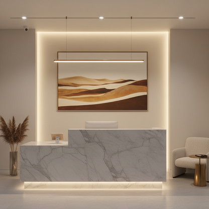 Framed Hilly Lines Printed Oil Painting Wall Art – 120 × 80 cm
